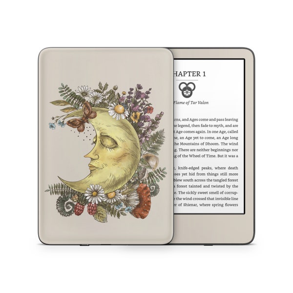 Amazon Kindle Skin Wrap Cover Premium Quality Decal 3M Vinyl Mushroom Moon Flower Botanical