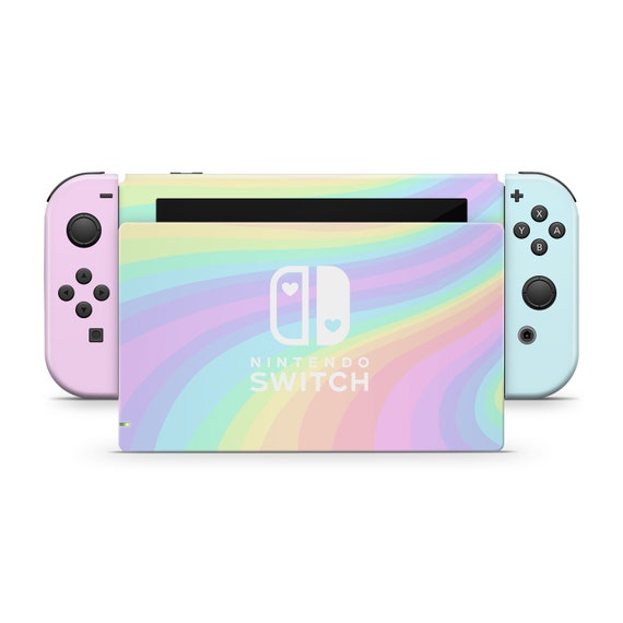 Nintendo Switch Skin Wrap Premium Vinyl Rainbow Pastel - Etsy