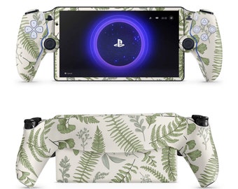 Playstation Portal PS Skin Wrap Premium 3M Sticker Decal Cover Vinyl Green White Leaves