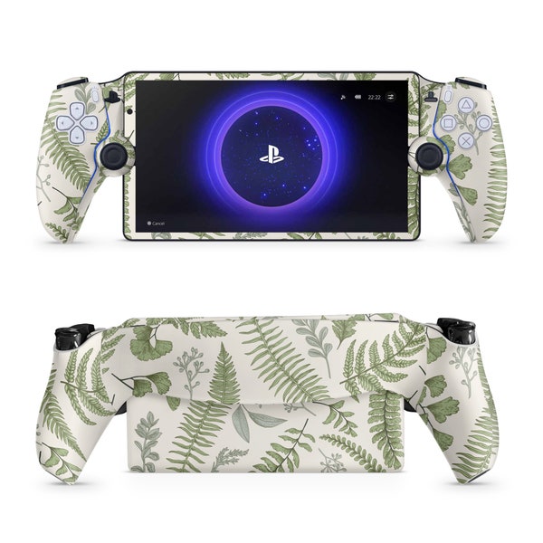 Playstation Portal PS Skin Wrap Premium 3M Sticker Decal Cover Vinyl Green White Leaves