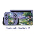 Nintendo Switch 2 Model Skin Wrap Premium Vinyl Night Watercolour Characters River Cute
