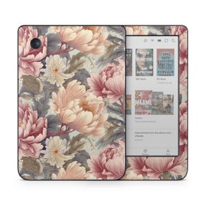 Kobo E-Reader Clara Libra 2 Nia Skin Wrap Cover Premium Quality 3M Vinyl Vintage Old Flowers