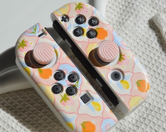 Nintendo Switch JoyCon Case Cover Shell Skin For Nintendo Switch OLED Clear TPU Silicone Flexible Skin Coquette Fruit Pastel