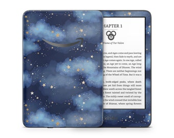 Amazon Kindle Skin Wrap Cover Premium Quality 3M Vinyl Blue Clouds Sky Stars Starry Night