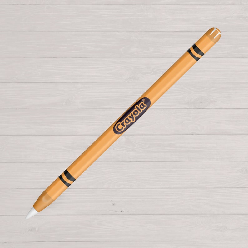 Vinilo adhesivo premium con diseño de lápices de colores brillantes para Apple Pencil (Procreate) Orange