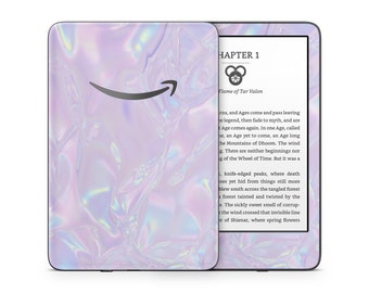 Amazon Kindle Skin Wrap Cover Premium Quality 3M Vinyl Lilac Rainbow Marble Aurora