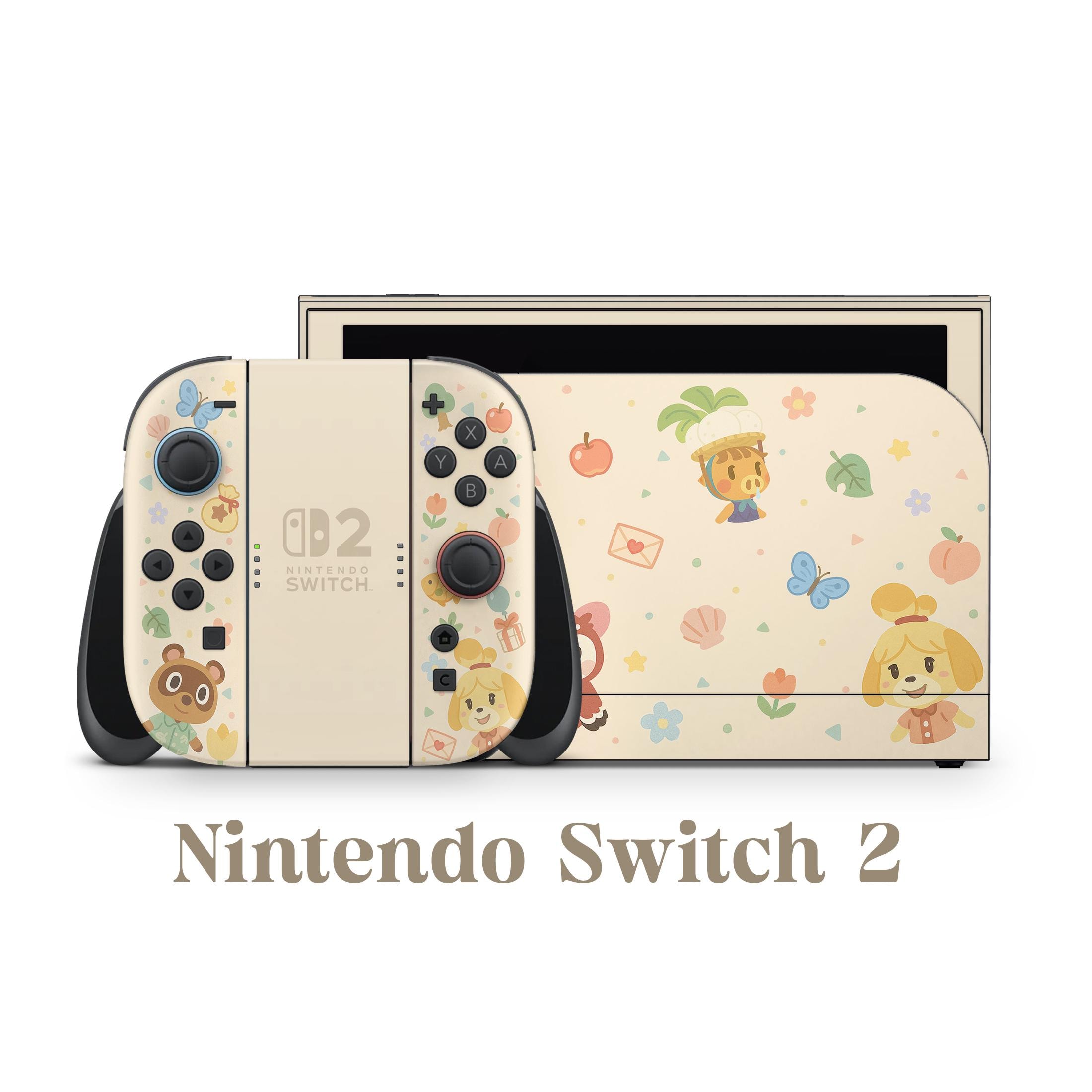 Nintendo Switch 2モデル スキンシール プレミアムビニール クリーム
