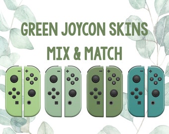 Mix & Match Greens Nintendo Switch Joycon Skin Wrap Premium Vinyl