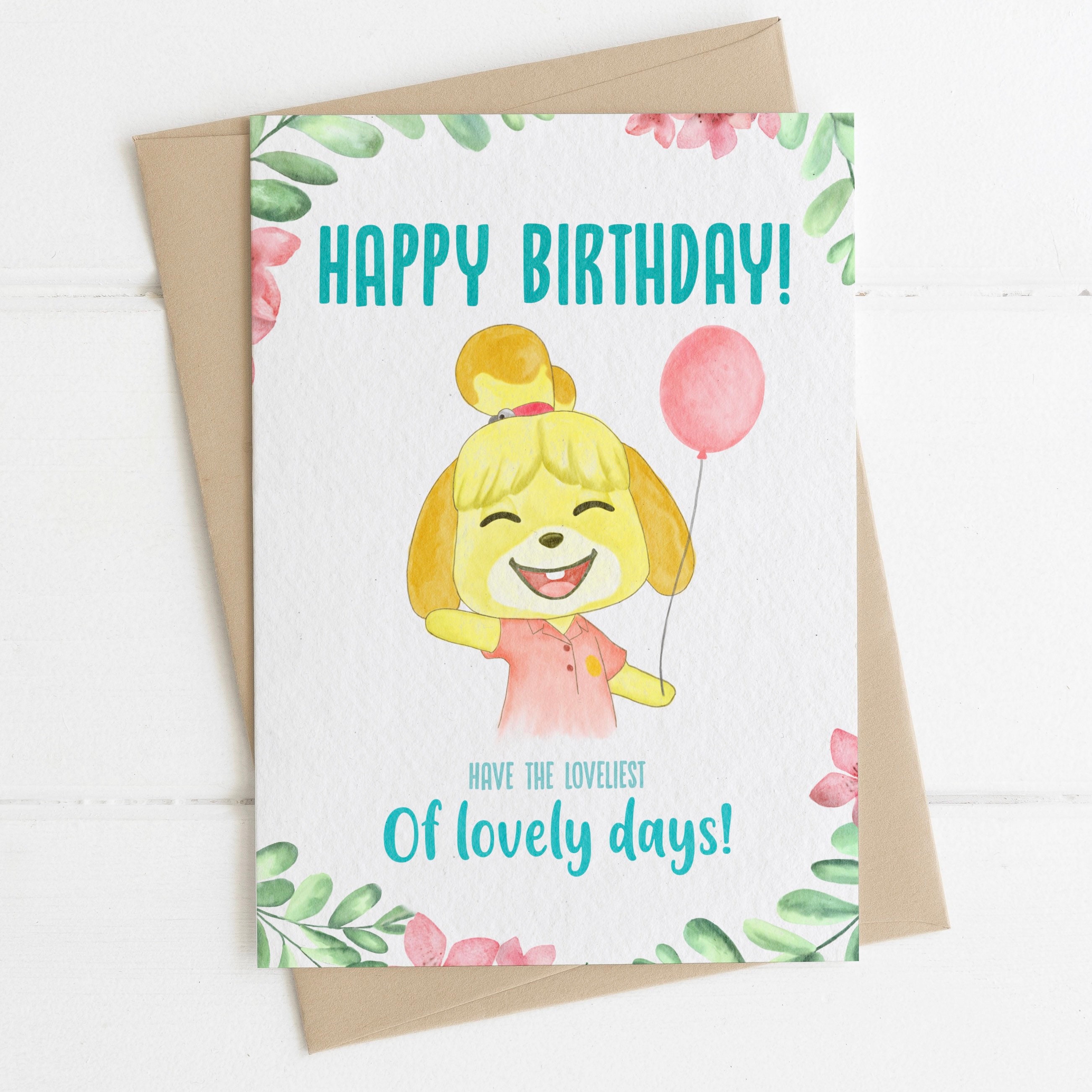 Animal Crossing Birthday Card Printable Cards
