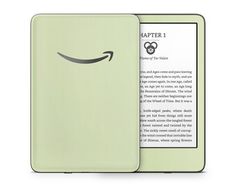 Custodia protettiva per Amazon Kindle in vinile 3M di qualità premium, colore: giallo pastello chiaro e verde