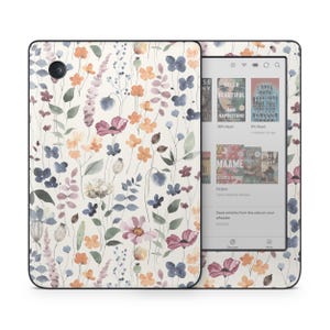Kobo E-Reader Clara Libra 2 Nia Skin Wrap Cover Premium Quality 3M Vinyl Pastel Watercolour Wildflowers