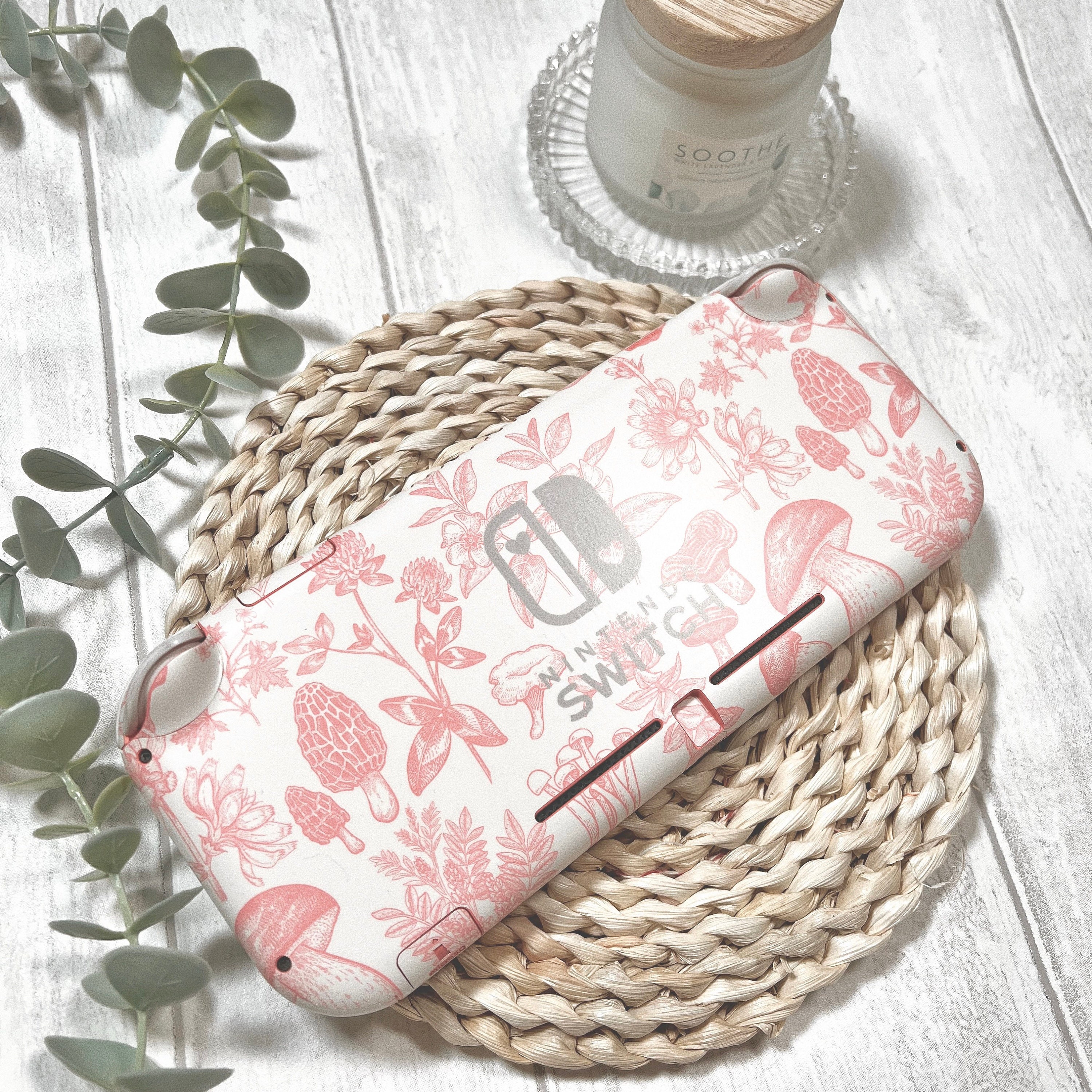 Nintendo Switch Lite Skin Wrap Premium Vinyl Beige Mushroom
