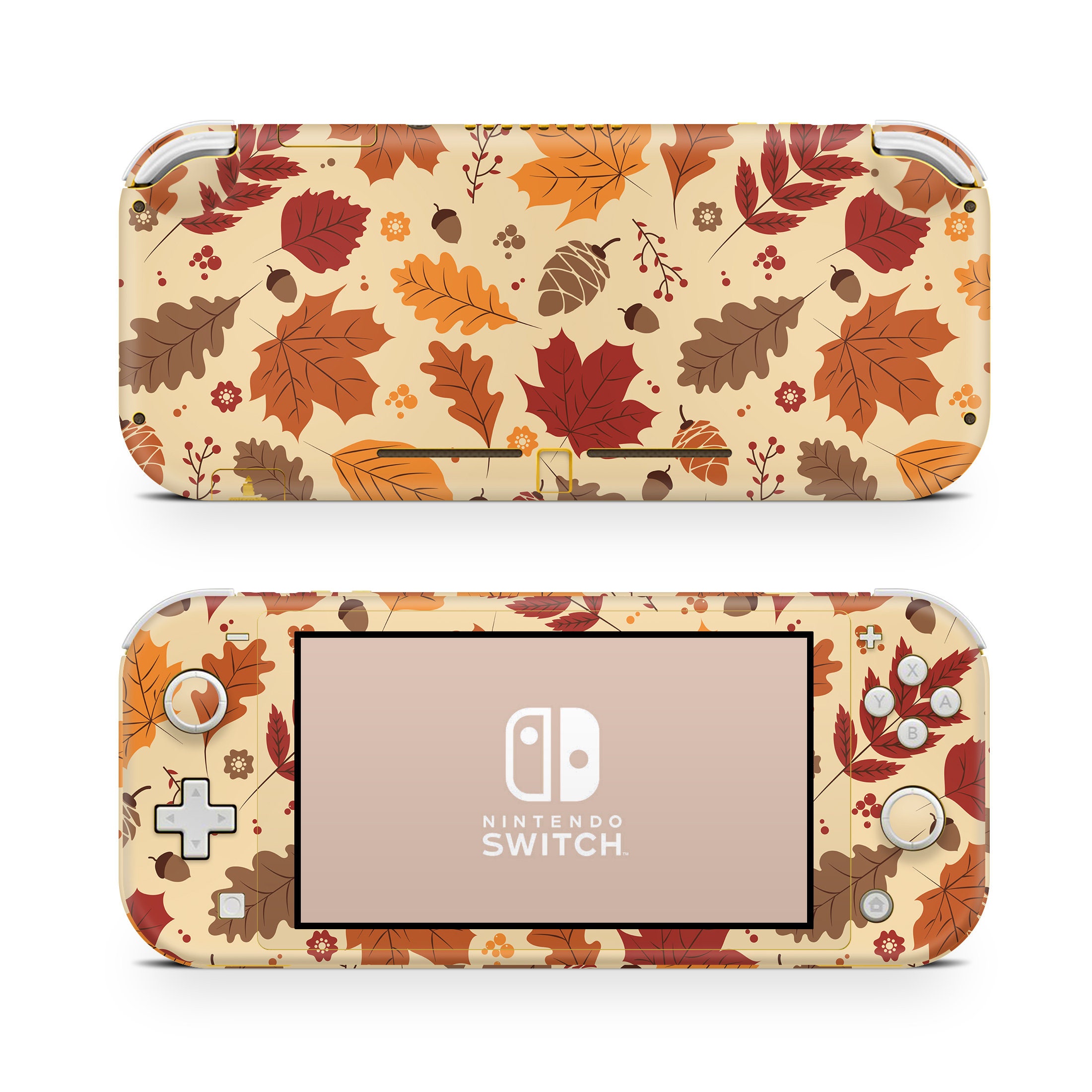 Nintendo Switch Lite Skin Wrap Premium Vinyl Red Orange Yellow Autumn Leaves
