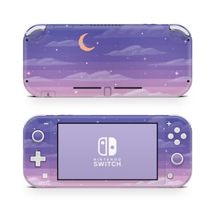 Aesthestic Black Moon Phase Nintendo Switch Lite Case Funda Pink