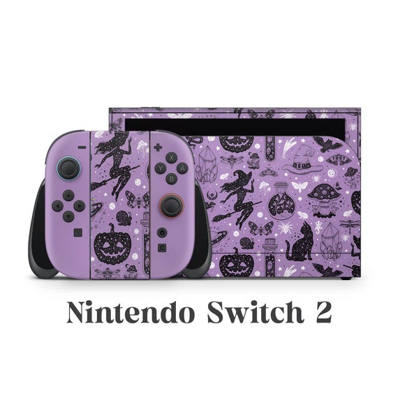 Nintendo Switch 2 Model Skin Wrap Premium Vinyl Purple Lilac