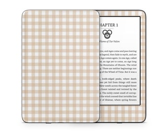 Amazon Kindle Skin Wrap Cover Premium Kwaliteit 3M Vinyl Bruin Gingham