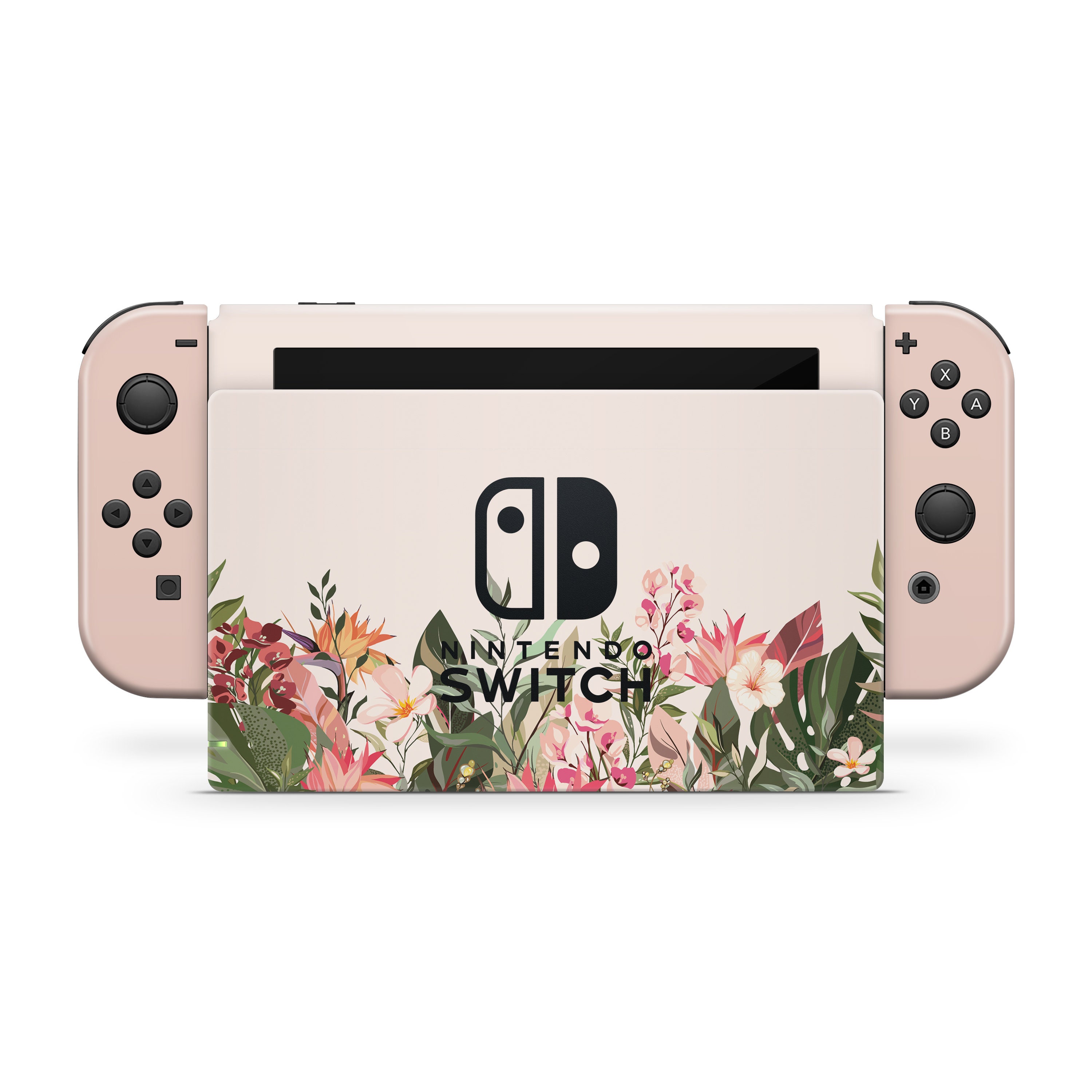 Nintendo Switch Skin Wrap Premium Vinyl Floral Pastels Cute Kawaii Cover Nintendo Switch Skin Wrap Premium Vinyl Floral Pastels Cute Kawaii Cover
