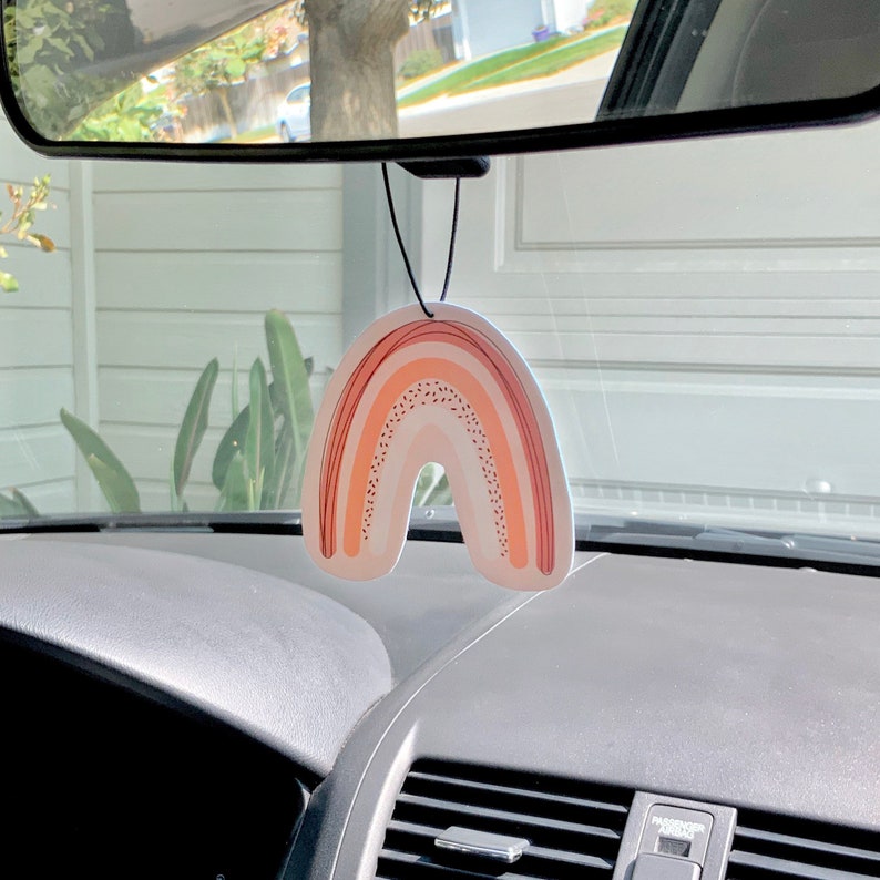Pink Rainbow Design Car Air Freshener Custom Scents Etsy