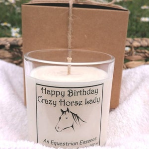 Horse gift, Scented soy candle, farmer gift, Horse lover,gift wrapped, Funny gift, Novelty gift, Animal lover gift, vanilla candle, coconut image 4