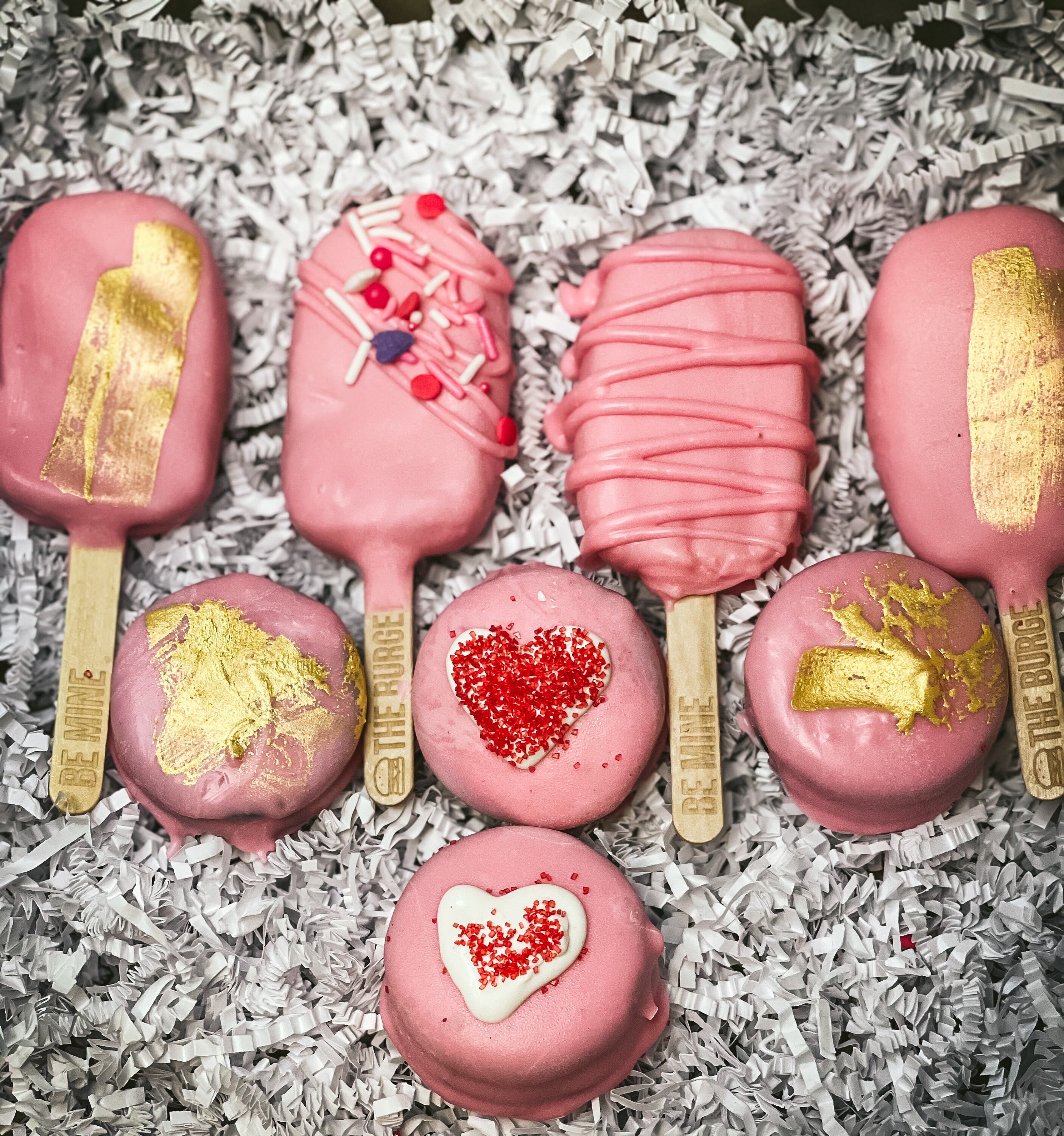 4 Valentines Day Cakesicles and 4 Covered Oreos Etsy