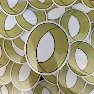 Gold Ring Clear Glossy Vinyl Sticker