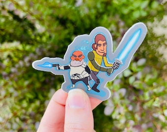 Space Warriors Drawing Matte Vinyl Sticker