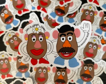 Toy Potato Head Couple Matte Vinyl Sticker