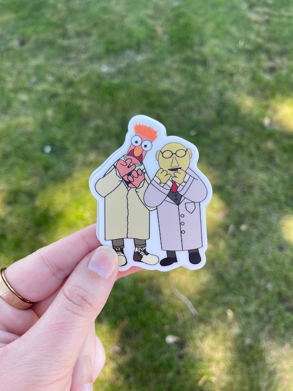 Funny Scientist Puppets Matte Vinyl Sticker