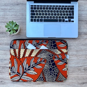 Laptoptasche mit Extra-Seitentasche im afrikanischen Design für 13 Zoll, 15 Zoll und 17 Zoll Laptops Bild 2