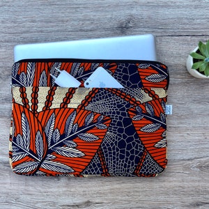 Laptoptasche mit Extra-Seitentasche im afrikanischen Design für 13 Zoll, 15 Zoll und 17 Zoll Laptops Bild 1