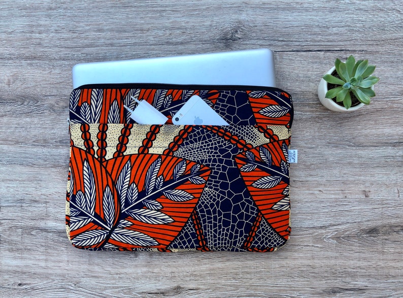 Laptoptasche mit Extra-Seitentasche im afrikanischen Design für 13 Zoll, 15 Zoll und 17 Zoll Laptops Bild 1