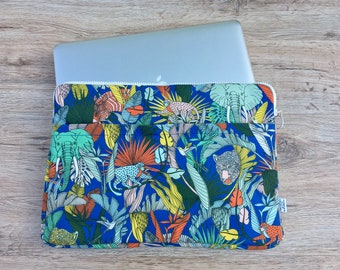 Mac Book Air sleeve, laptop bag 13 inch, Mac Book sleeve, laptop sleeve, MacBook bag Africa, laptop bag men with extra side pocket