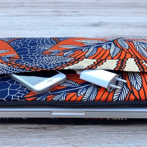 Laptoptasche mit Extra-Seitentasche im afrikanischen Design für 13 Zoll, 15 Zoll und 17 Zoll Laptops Bild 3