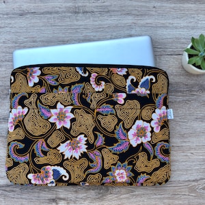 Laptoptasche Damen mit Extra-Seitentasche im afrikanischen Design für 13 Zoll und 15 Zoll Laptops
