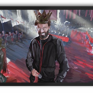 Crowning Glory - Jurgen Klopp Champions Portrait Print - A3, A4 o A5 / A4 A4 A5 Poster Liverpool FC Campioni 19/20