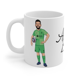 Alisson Becker | Liverpool FC Caricature Becker Mug (White Background) | LFC 2021/22