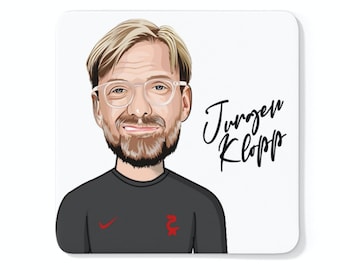 Jürgen Klopp - Liverpool FC Caricature LFC Coaster (White Background)
