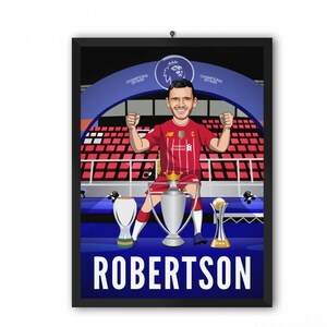 Andrew Robertson (Liverpool FC) - Champions 19/20 LFC Caricature Illustration Print - A3, A4 or A5