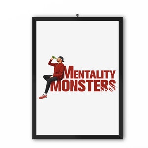 Mentality Monsters Red Portrait Print (Jurgen Klopp, Liverpool FC) | A3 A4 A5 Poster LFC Champions 19/20