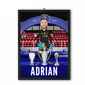 Adrian (Liverpool FC) - Champions 19/20 LFC Caricature Illustration Print - A3, A4 or A5