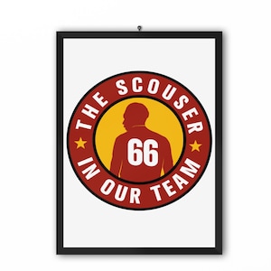 Scouser In Our Team Portrait Print (Trent Alexander Arnold, Liverpool FC) | A3 A4 A5 Poster LFC Champions 19/20