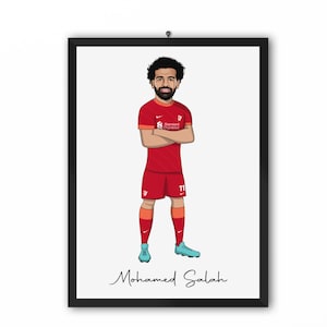 Mohamed Salah (Liverpool FC) - LFC 21/22 Caricature Illustration Mo Salah Print - A3, A4 or A5