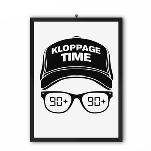 Kloppage Time Black Portrait Print (Jurgen Klopp, Liverpool FC) | A3 A4 A5 Poster LFC Champions 19/20