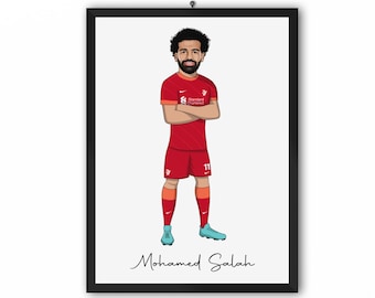 モハメド・サラー (リバプール FC) - LFC 21/22 似顔絵イラスト