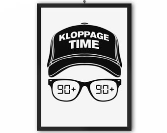 Kloppage Time Black Portrait Print (Jurgen Klopp, Liverpool FC) | A3 A4 A5 Poster LFC Champions 19/20