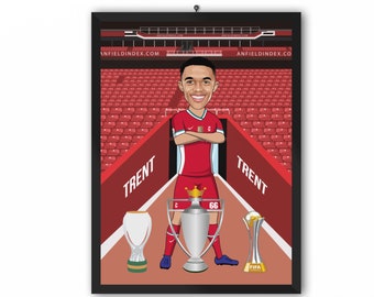 Trent Alexander-Arnold (Liverpool FC) - LFC 20/21 Caricature Illustration Print - A3, A4 or A5