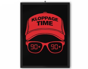 Kloppage Time Red Portrait Print (Jurgen Klopp, Liverpool FC) | A3 A4 A5 Poster LFC Champions 19/20