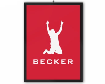 Impressão de retrato branco de Becker (Alisson Becker, Liverpool FC) | A3 A4 A5 Pôster Campeões LFC 19/20