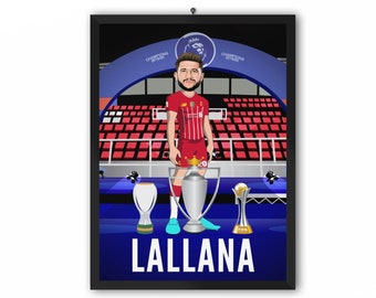 Adam Lallana (Liverpool FC) - Champions 19/20 LFC Caricature Illustration Print - A3, A4 or A5