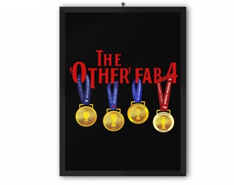 The Other Fab 4 Red Text Portrait Print (Liverpool FC) | A3 A4 A5 Poster LFC Champions 19/20